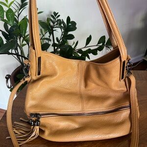 Tan Leather Shoulder Bag